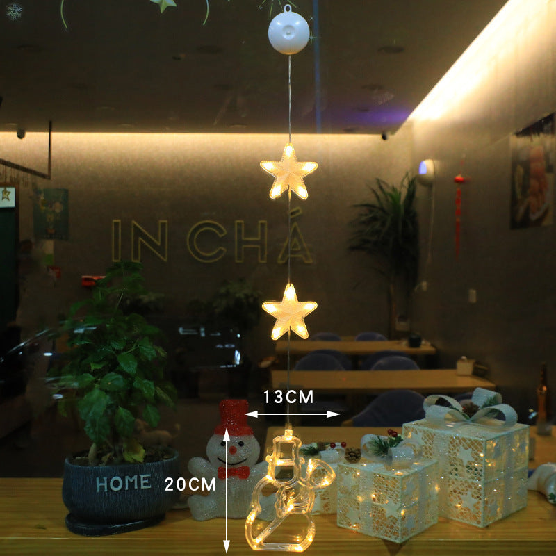 Christmas Star Hanging Lamp with luminous stars for festive home decorations