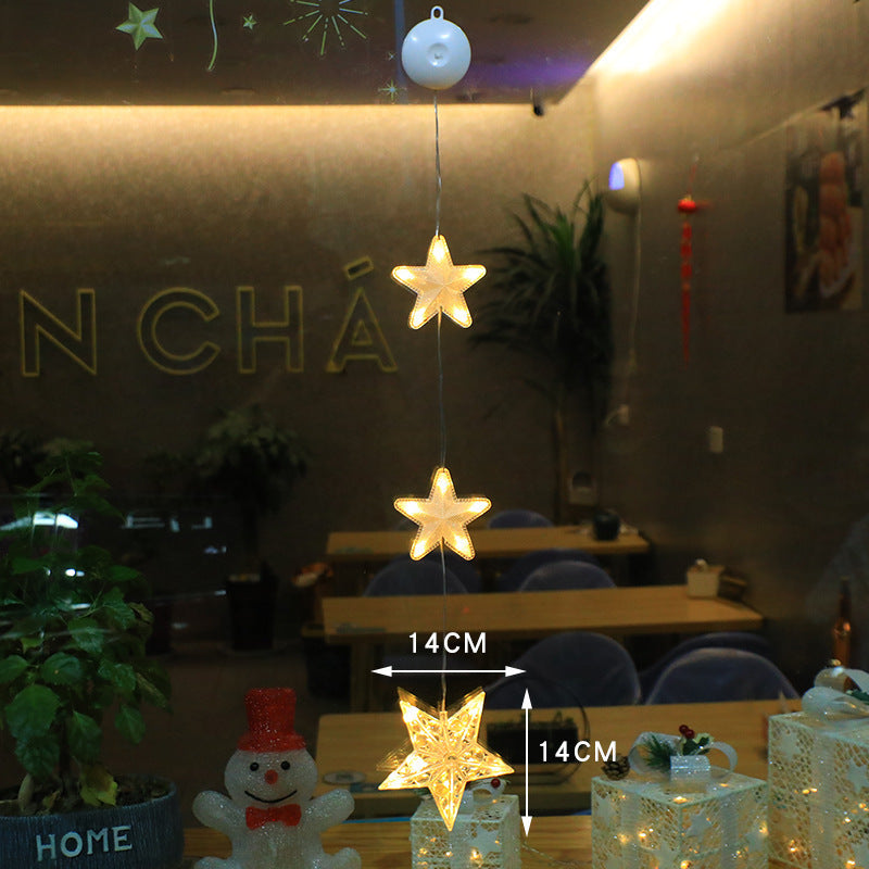 Christmas Star Hanging Lamp with glowing stars for festive home decoration