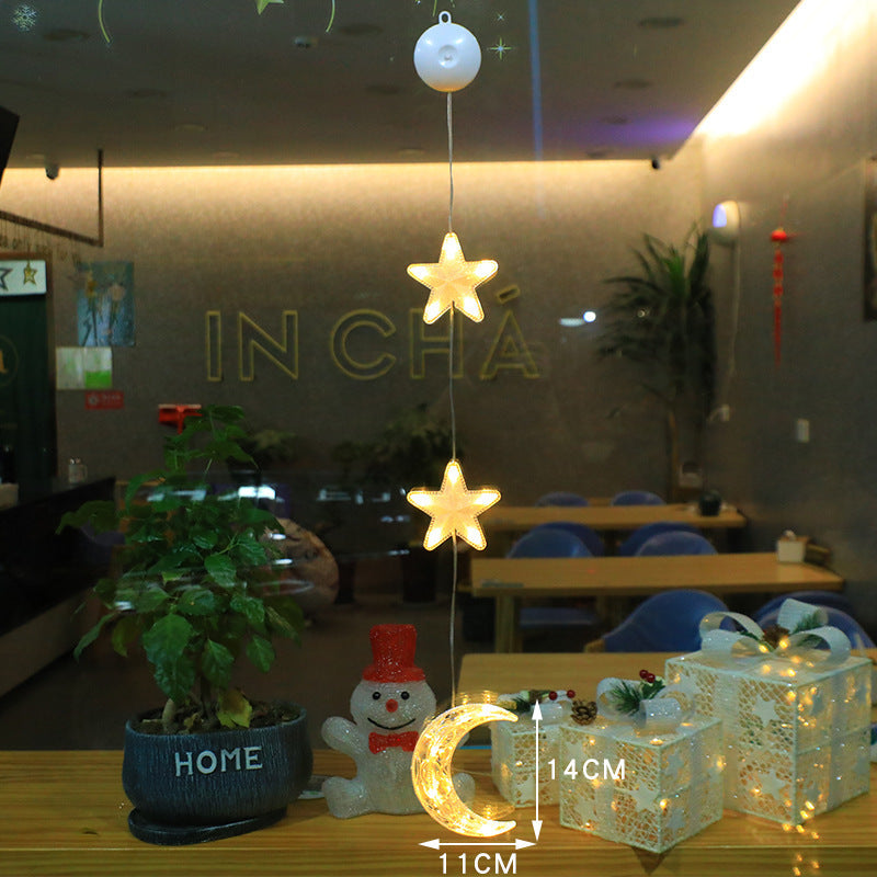 Christmas Star Hanging Lamp with warm white illumination for festive home decoration