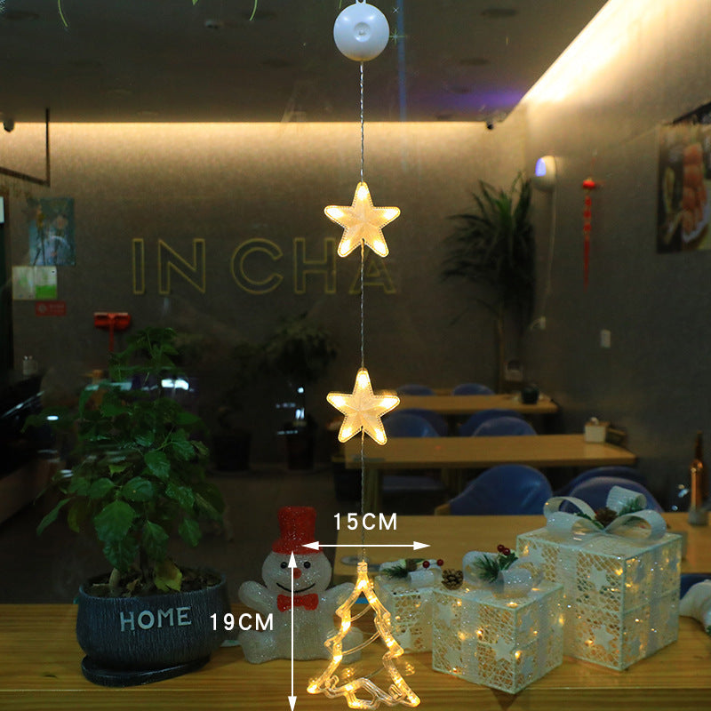 Christmas Star Hanging Lamp with glowing stars for festive home decorations