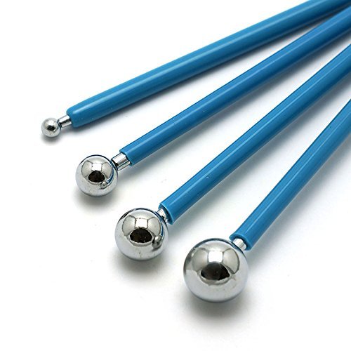 Arts And More Clay Tool Set with blue handles and metal ball tips for sculpting and shaping clay