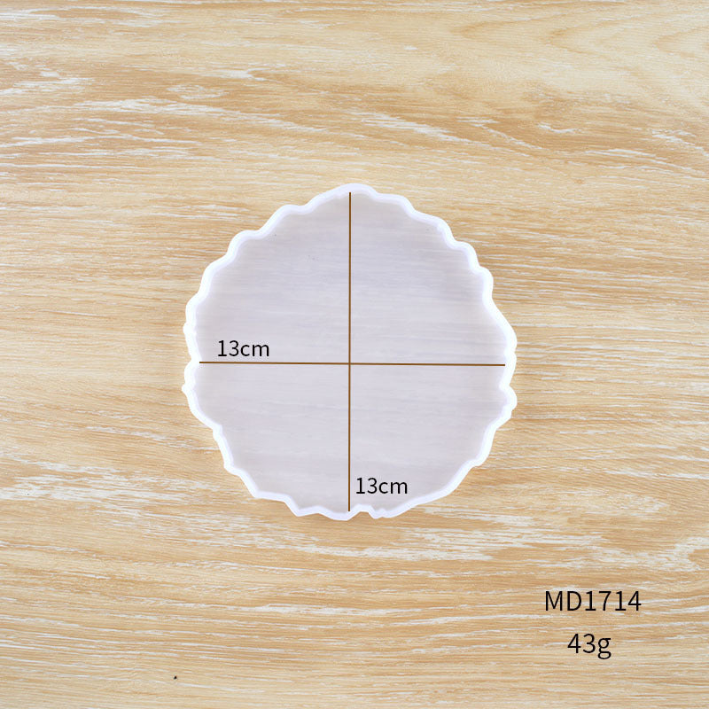 Arts And More Crystal Resin Coaster in a unique scalloped design with a 13cm diameter