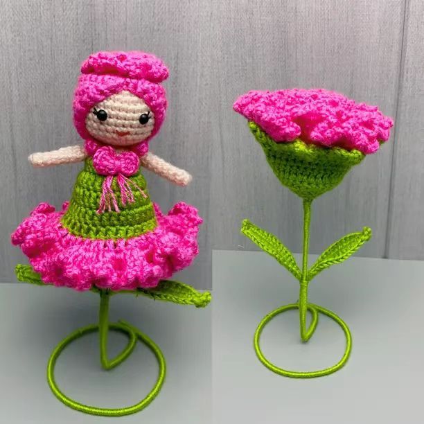 Home Fashion Simple Wool Crochet Decorative Bouquet