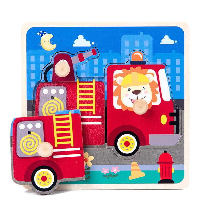 ZYL01 Wooden Cartoon 3D Puzzle Toys