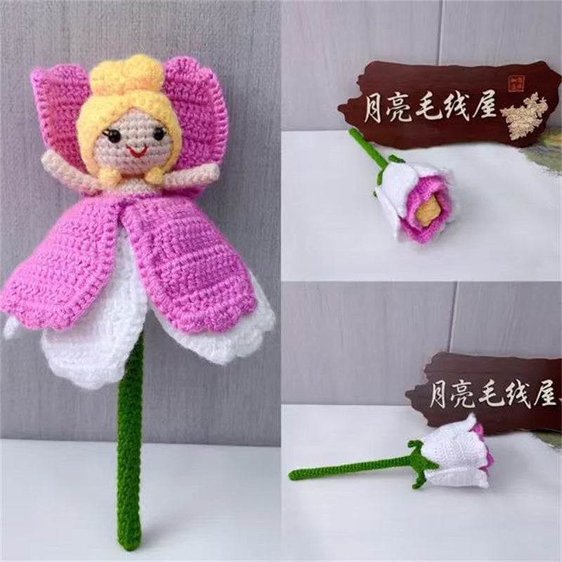 Home Fashion Simple Wool Crochet Decorative Bouquet