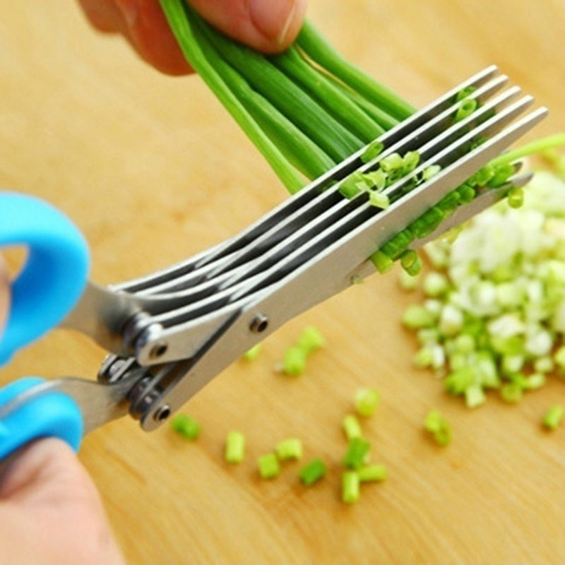 Multi-functional Multi-layer Green Onion Scissors