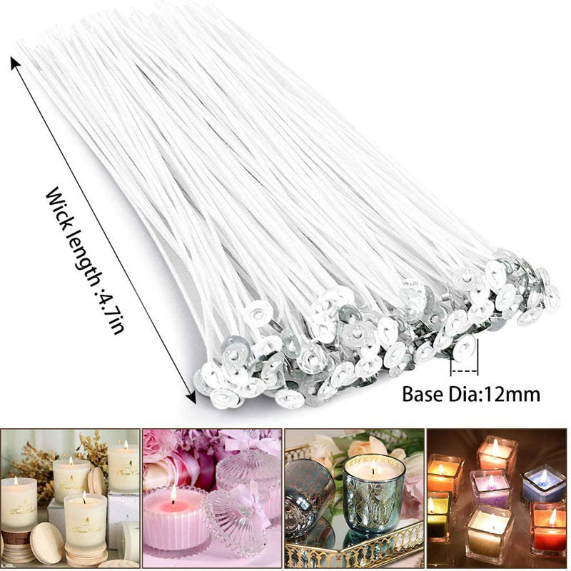 Handmade Scented Candle Kit with multiple wicks and base diameter for crafting beautiful candles