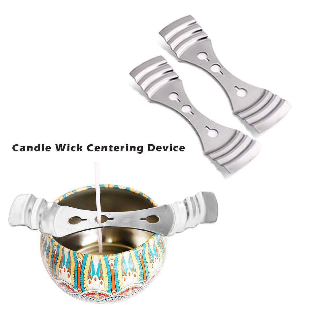 Candle Making Kit featuring stainless steel wick centering devices for perfect candle crafting