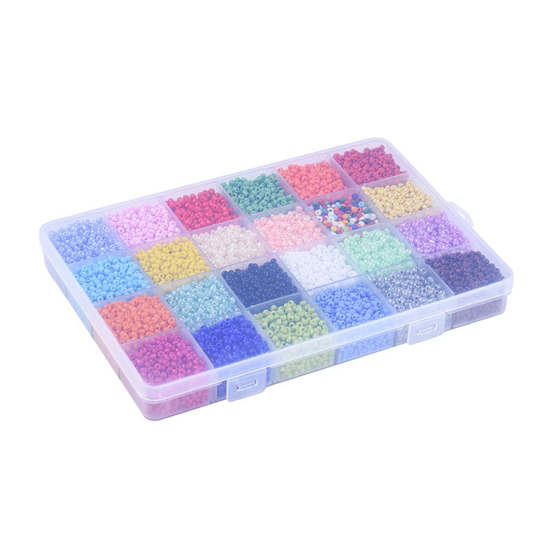 DIY Jewelry Making Kit with Assorted Colorful Beads in Storage Box for Creative Craft Projects