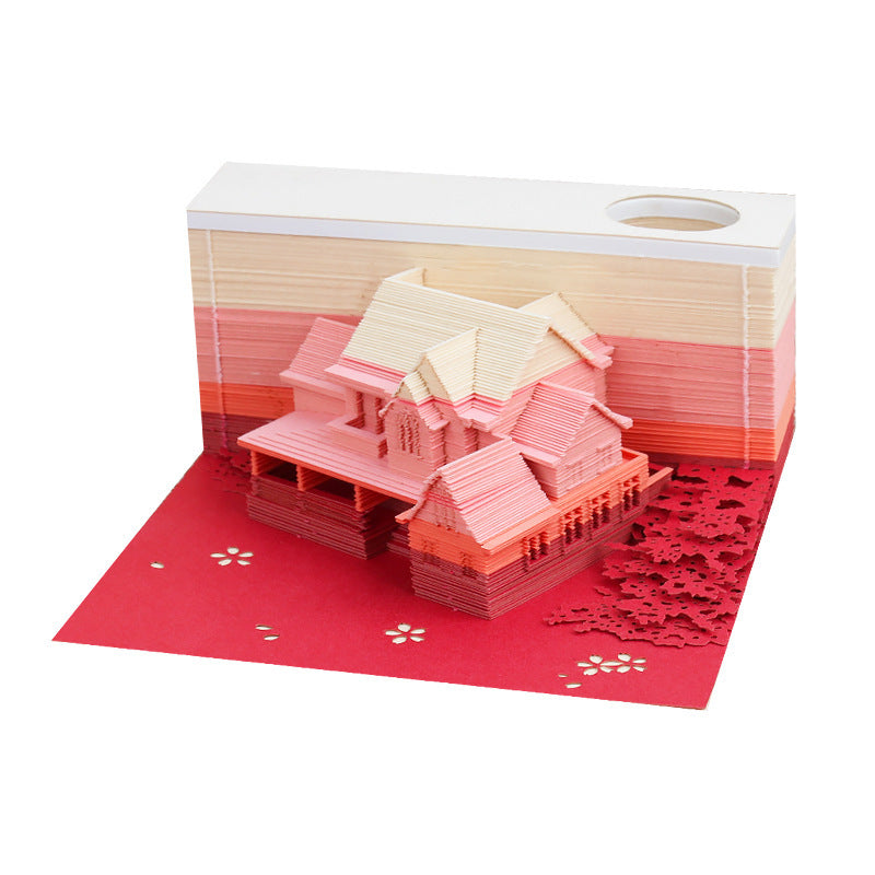 New Marriage Tree 3D Memo Pad Creative Three-dimensional Memo Pad Paper Sculpture Model 3D Memo Pad