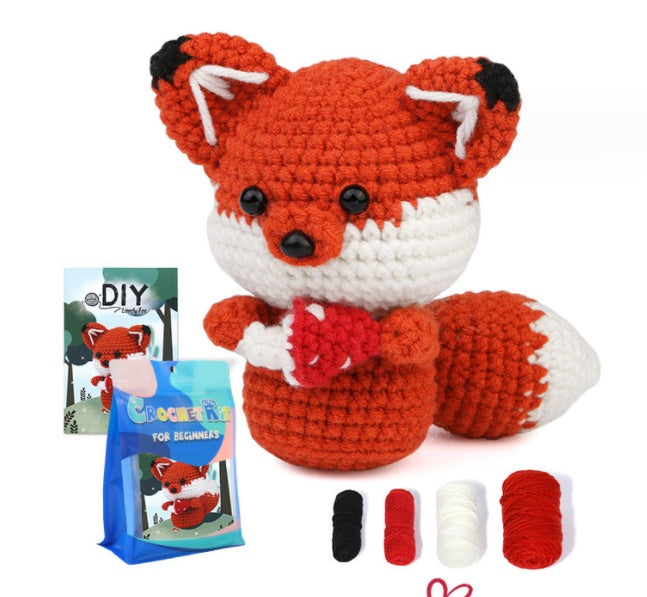 Crochet Material Package – Handmade Doll DIY Knitted Crochet Kit 🧶🐾