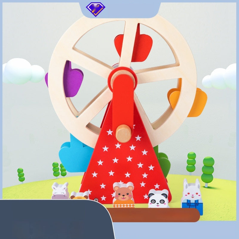 Kids DIY Ferris wheel toy with animal figures by Arts And More early childhood educational toys