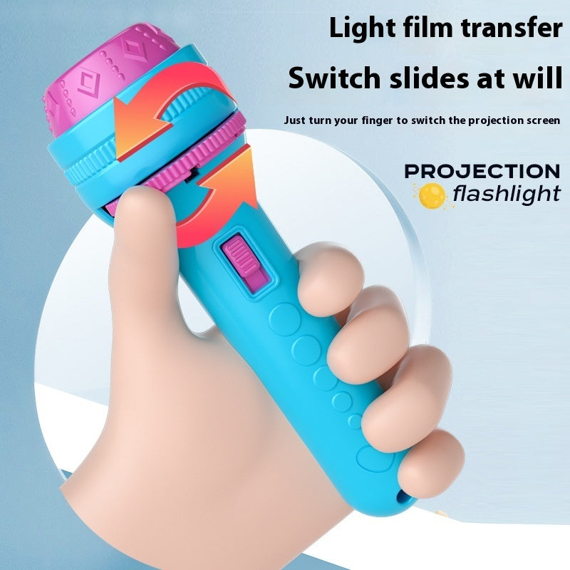 Kids DIY Kit Flashlight Luminous Toy Projector with light film transfer and slide switch