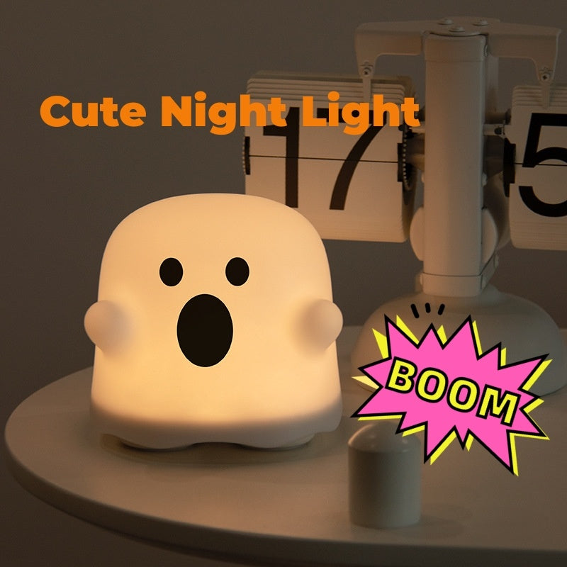 Cute Ghost Night Light Lamp for Kids, Soft Glow for Bedrooms and Nighttime Use