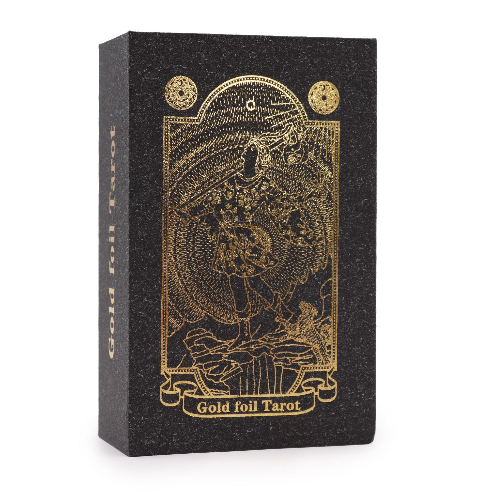 Gold Foil Tarot Set in a decorative box for tarot reading