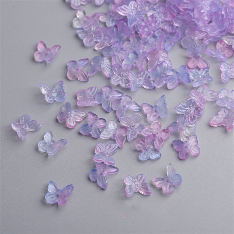 Purple and pink translucent butterfly-shaped hairpin materials for crafting from Arts And More