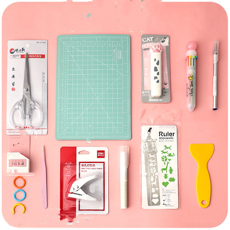 Arts And More Hand Account arts and crafts kit with scissors cutting mat stapler and accessories