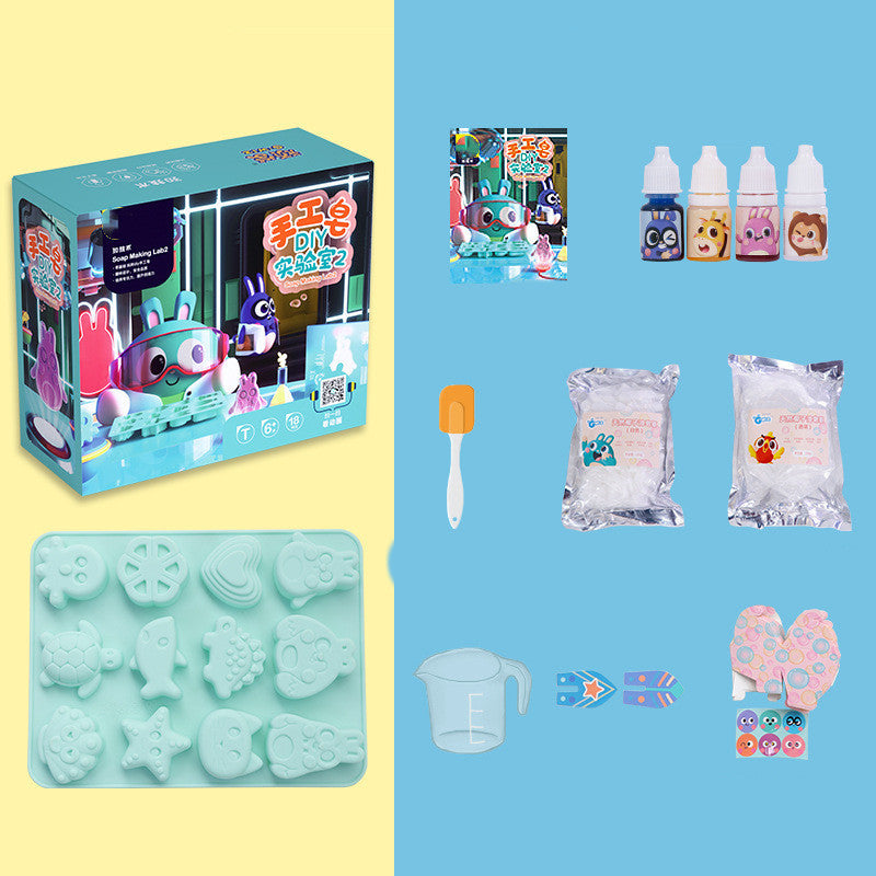 Arts And More Handmade Soap Material Kit for creative crafting with molds and colorful soap bases