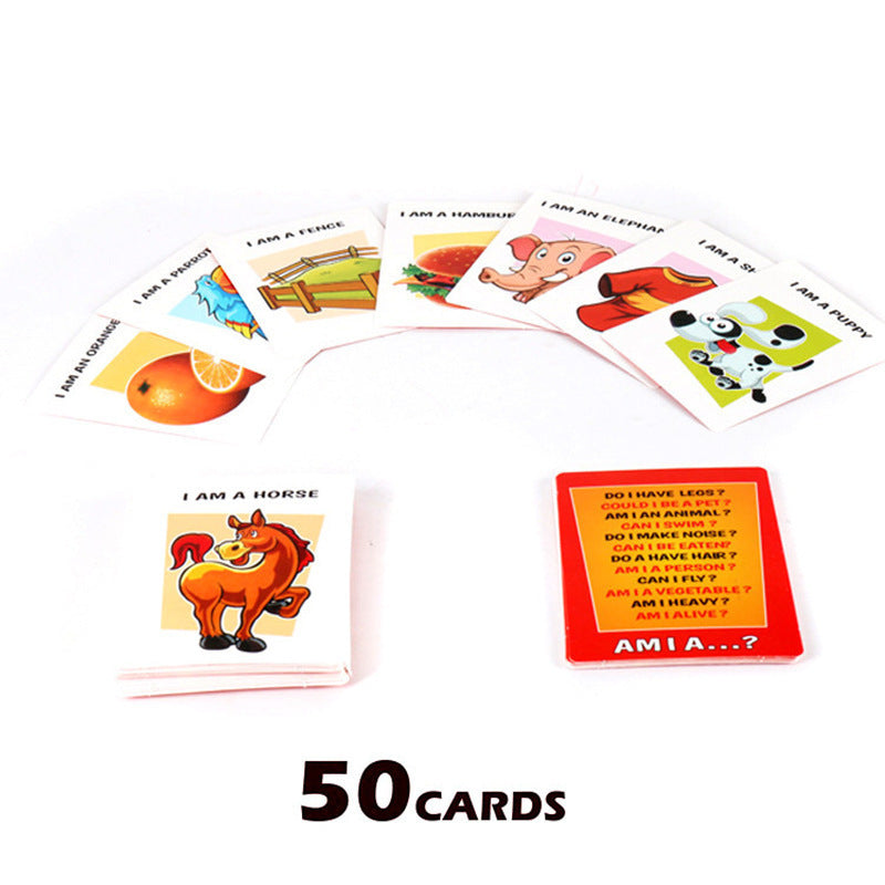 Arts And More Guessing Game arts and crafts kit with 50 illustrated cards featuring animals and objects