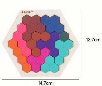 Kids DIY Kit with colorful hexagon building blocks for fun and creative play