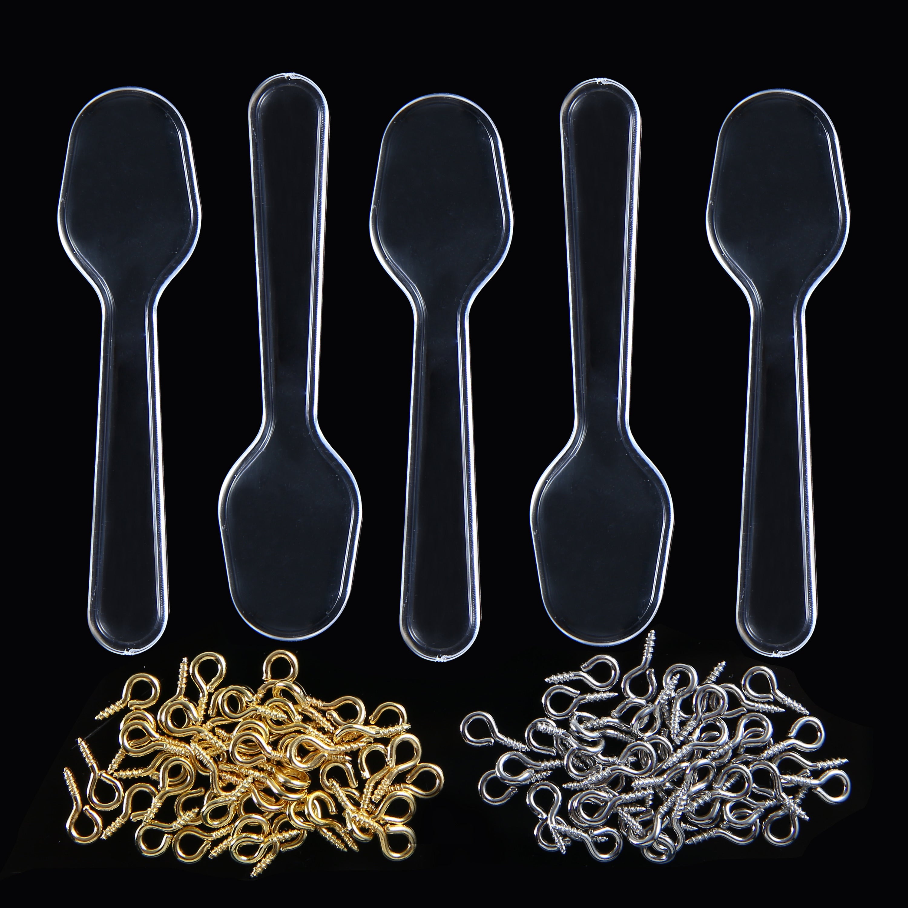 Jewelry pendant making geometric mold set with tools and metal findings for crafting enthusiasts