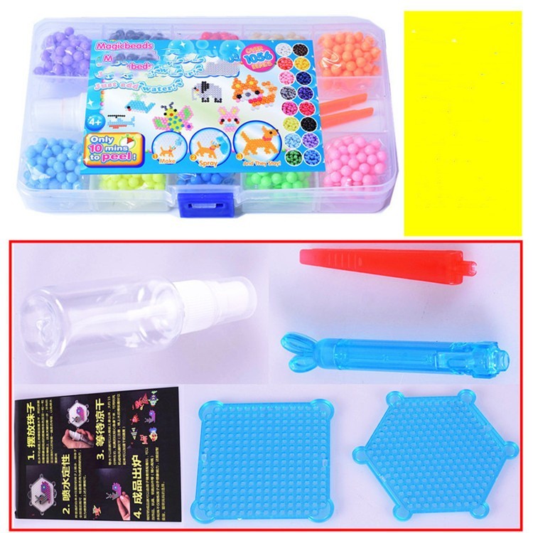 Magic Beads Handmade Toy Set with colorful beads, molds, and tools for creative kids' DIY projects