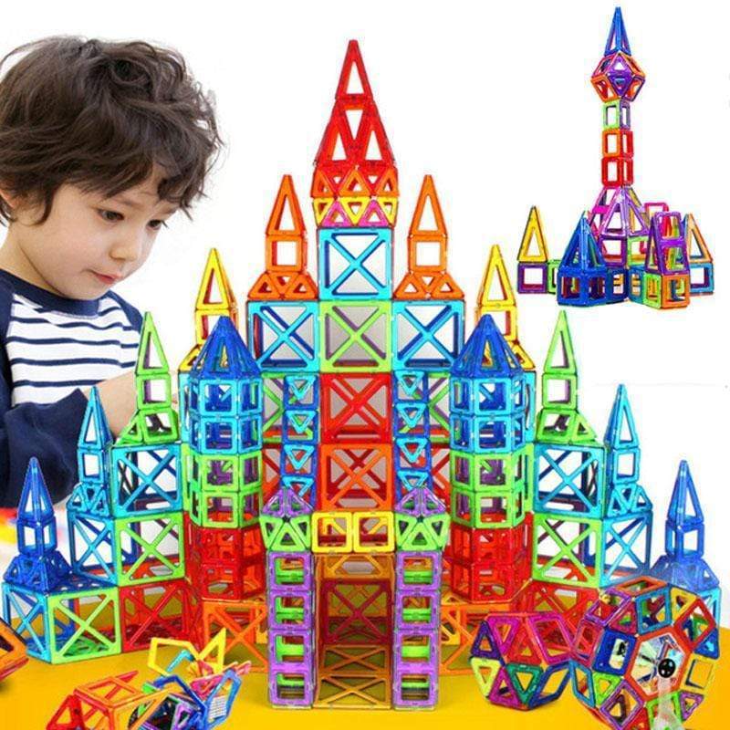 Colorful Magnetic Building Blocks DIY Kit for Kids to create imaginative structures and designs
