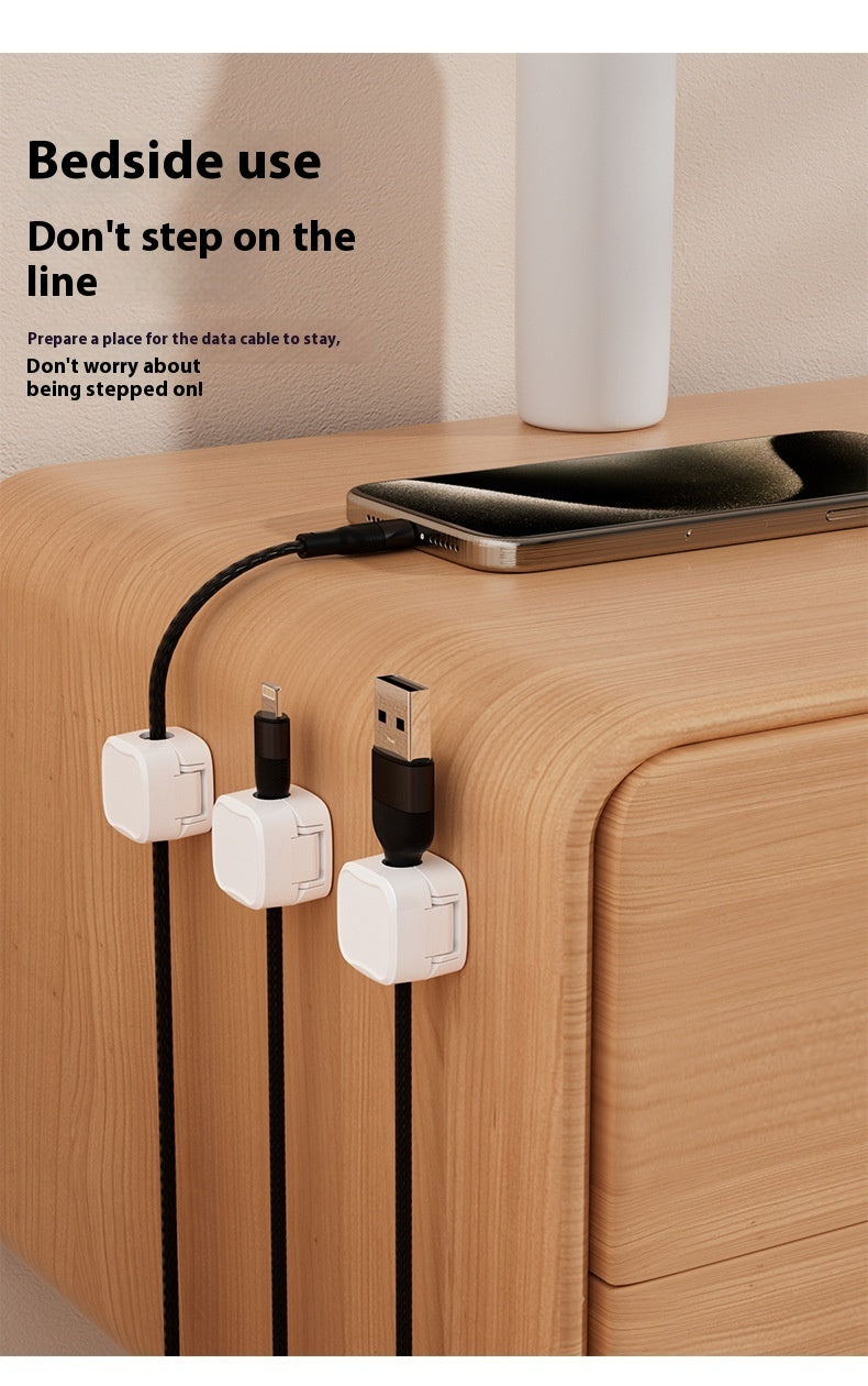 Magnetic Cable Clips for Home Improvement Kits, perfect for organizing bedside cables and preventing tangles