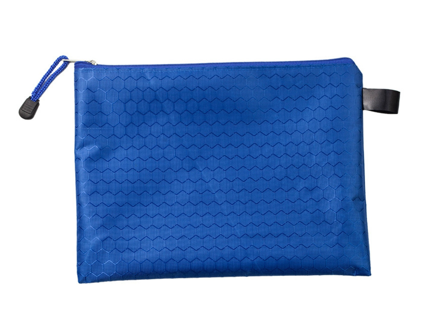 Blue zippered pouch for Mandala Dotting Tools Kit with a textured honeycomb design