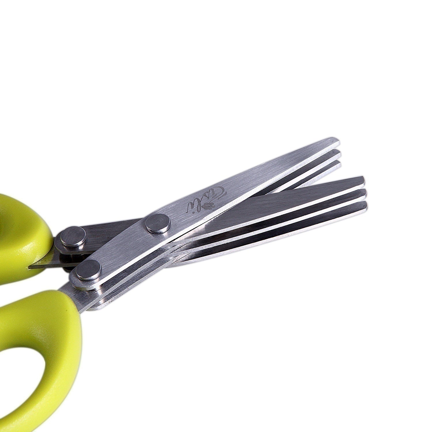 Arts And More Multi-functional Scissors with ergonomic yellow handles for versatile kitchen tasks