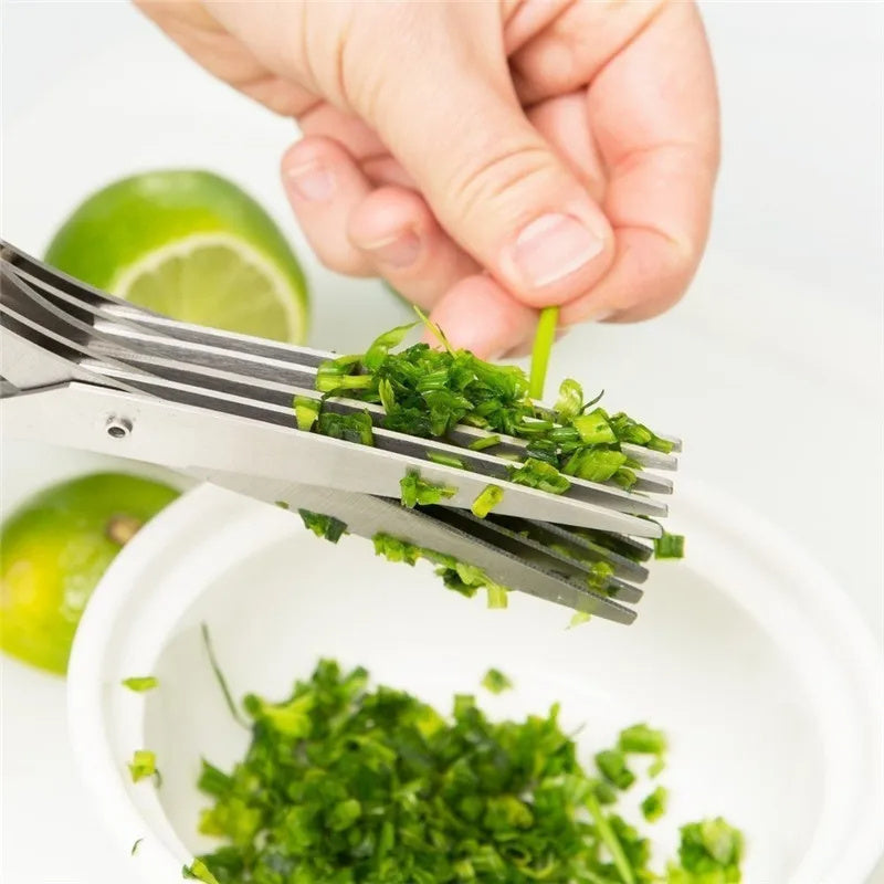 Multi-functional Scissors designed for easy chopping of herbs with a comfortable grip and stainless steel blades