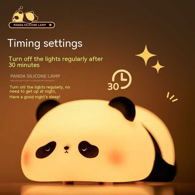 Panda Night Light with a soft glow and timer for soothing bedtime ambiance