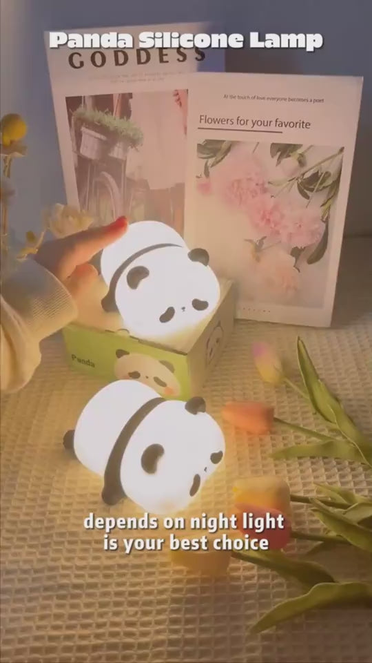 Cute Panda Night Light | Silicone Rechargeable Lamp