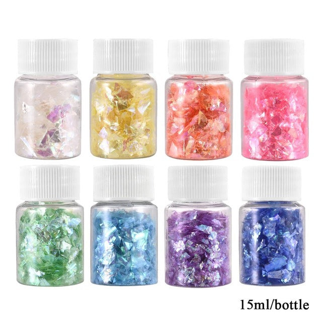Arts And More colorful flakes in bottles for Resin Jewelry Silicone Molds crafting materials set