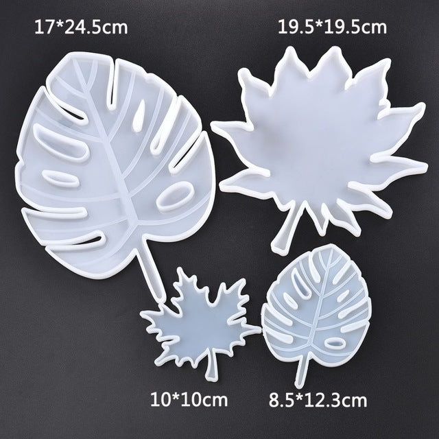 Arts And More Resin Jewelry Silicone Molds in various leaf shapes and sizes for craft projects