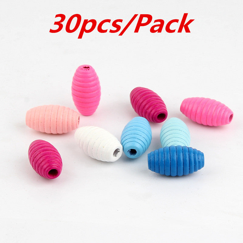 Colorful assorted beaded materials in pink blue and white for craft projects by Arts And More