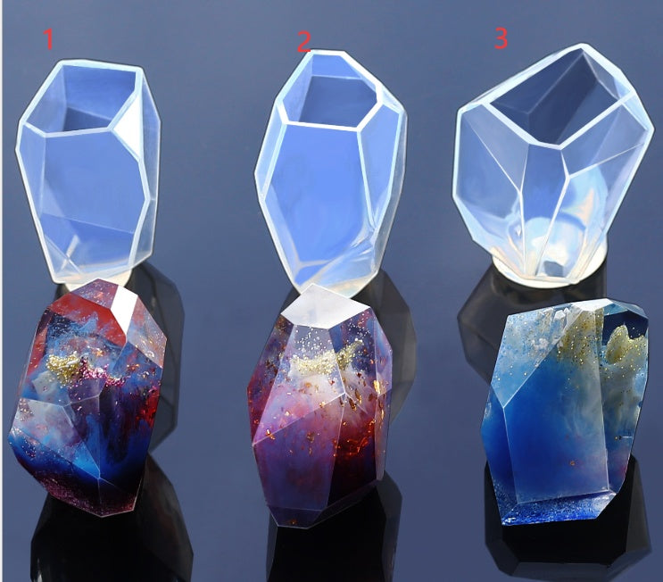 Silicone Mold Pendant Kit featuring geometric resin molds for crafting unique pendants and decor