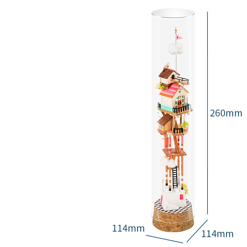 Small House Miniature Model Arts and Crafts Kit for Creative Building and Decoration