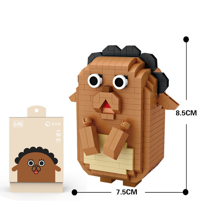 Kids DIY Kit featuring Small Particle Building Blocks to create a cute animal figure for creative play
