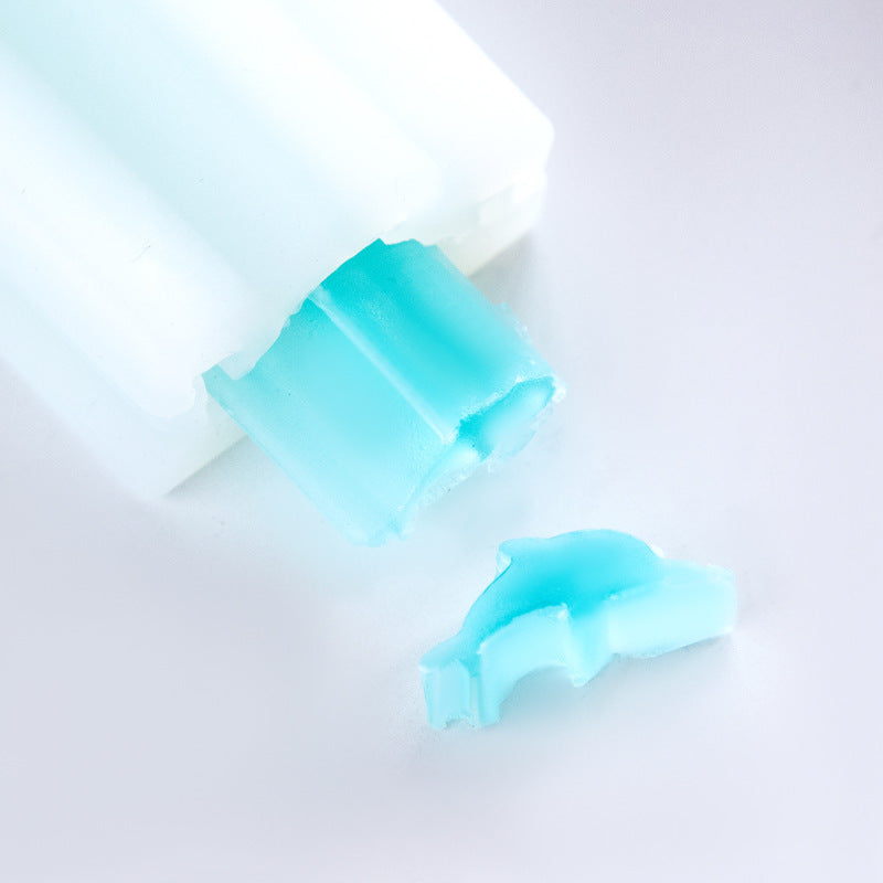 Blue dolphin shaped soap made using a Soap Silicone Mold from Arts And More