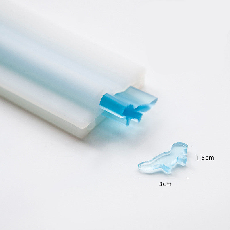 Arts And More Soap Silicone Mold with small dinosaur shape mold for handmade soap crafting
