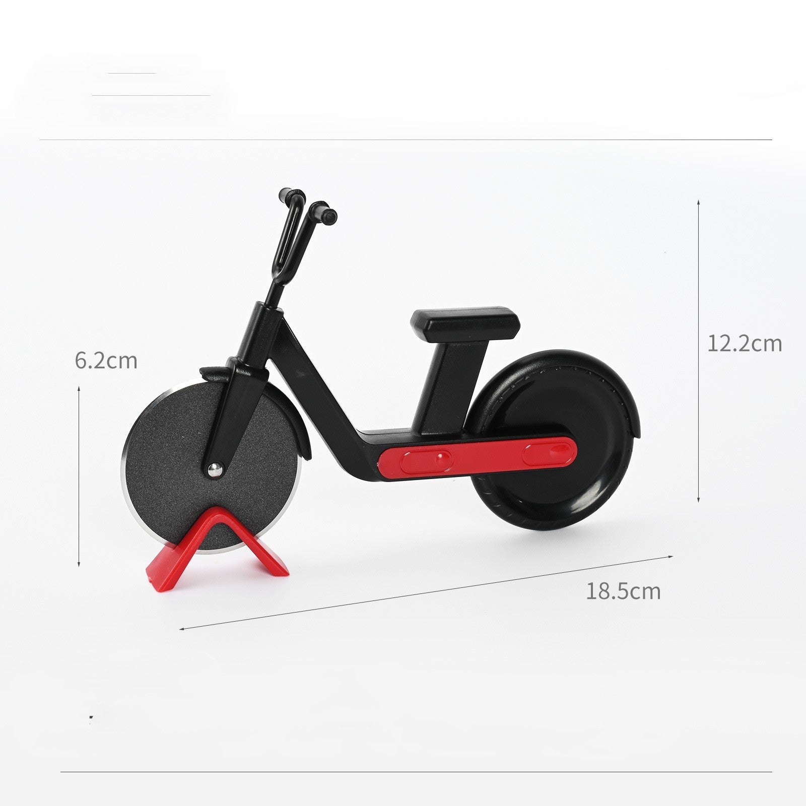 Arts And More Stainless Steel Pizza Wheel designed like a bicycle for fun and functional cutting