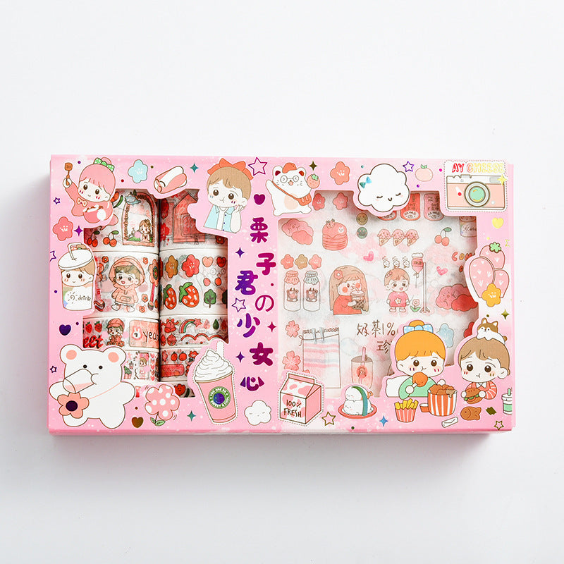 Arts And More Stickers Gift Set with cute cartoon characters and decorative arts and crafts supplies