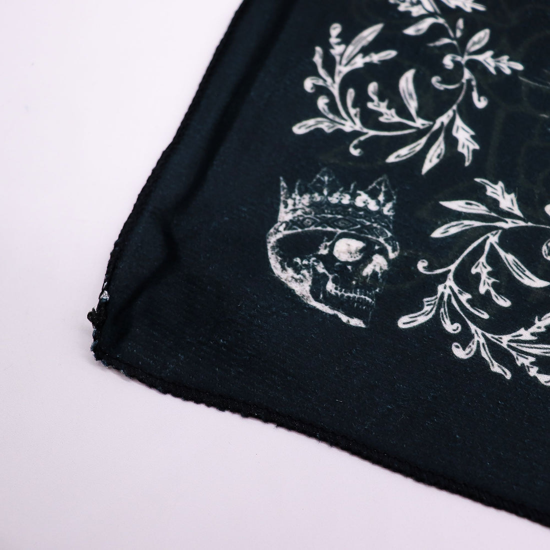 Tarot Reading Cloth - Ancient Witch in black with intricate white designs for divination rituals
