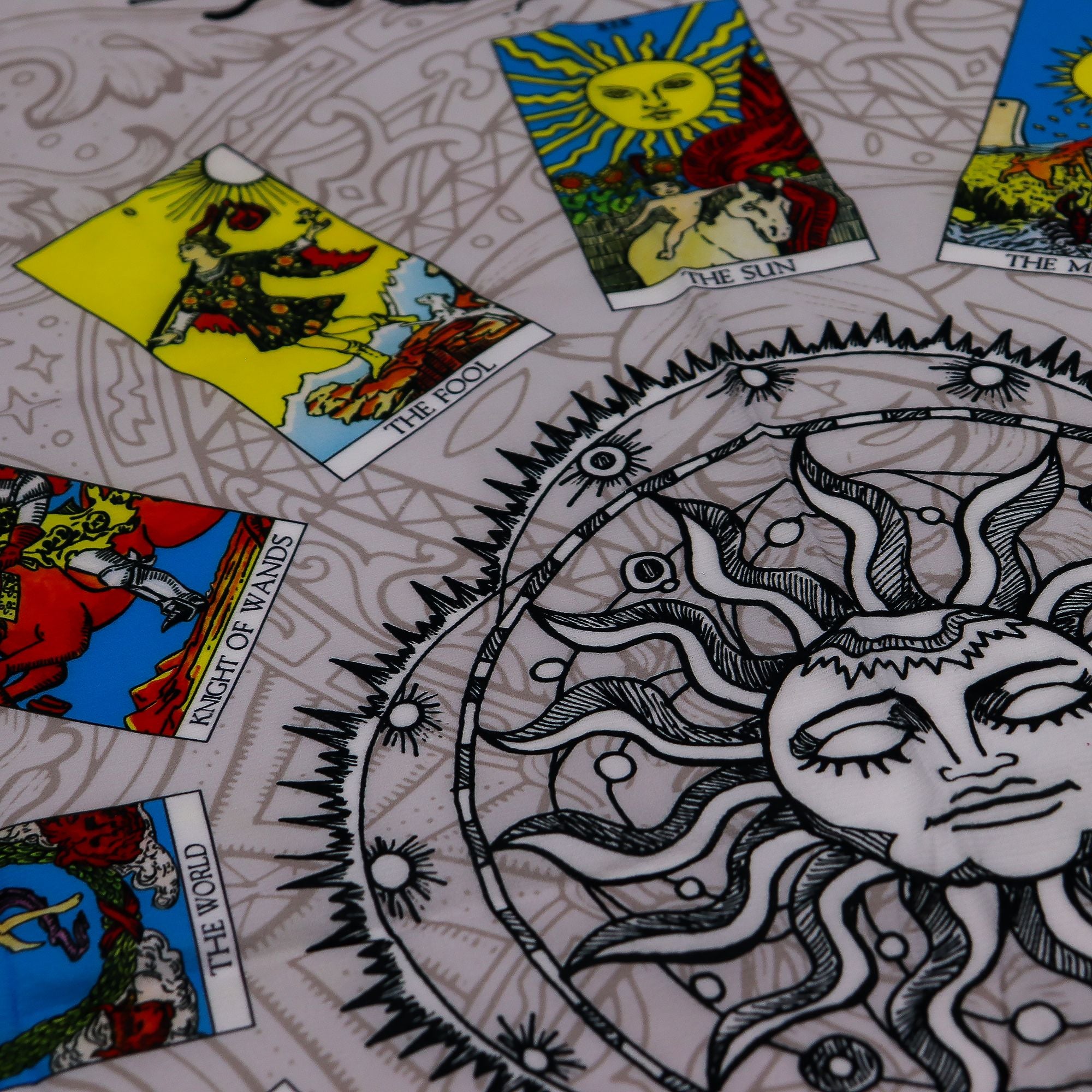 Tarot Reading Cloth - Tree of Life with intricate designs and space for card layout