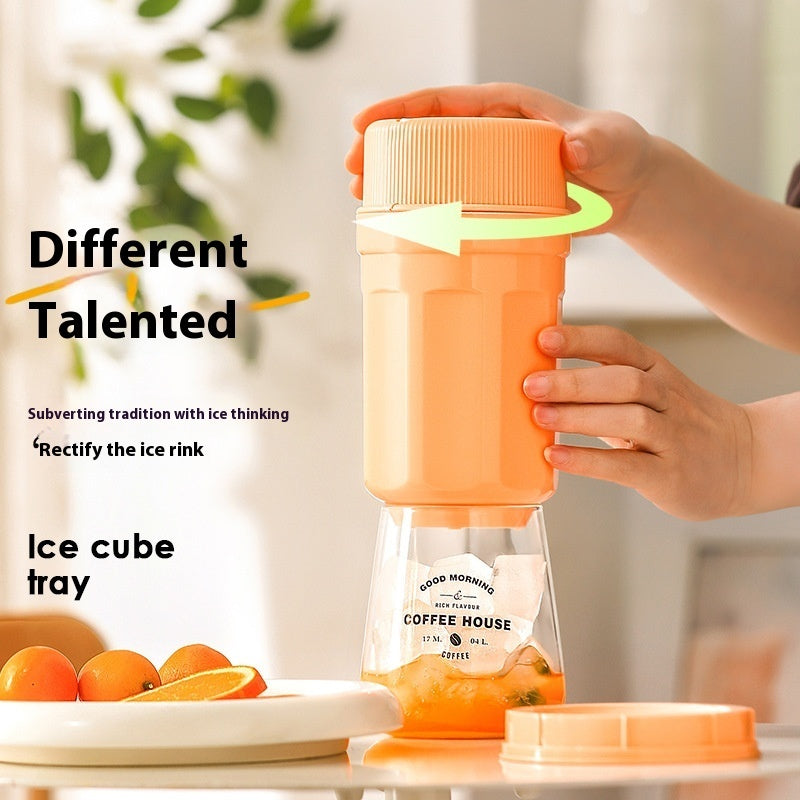 Arts And More Twisting Ice Cup with innovative design for easy ice cube removal and refreshing drinks