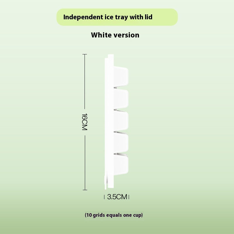 White Twisting Ice Cup with independent ice tray and lid for easy ice cube making
