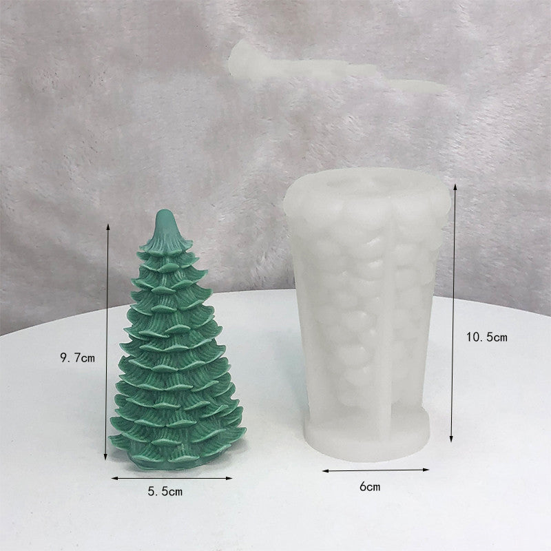 Candle Silicone DIY Mold in Tree and Cylinder Shape for Creative Craft Projects