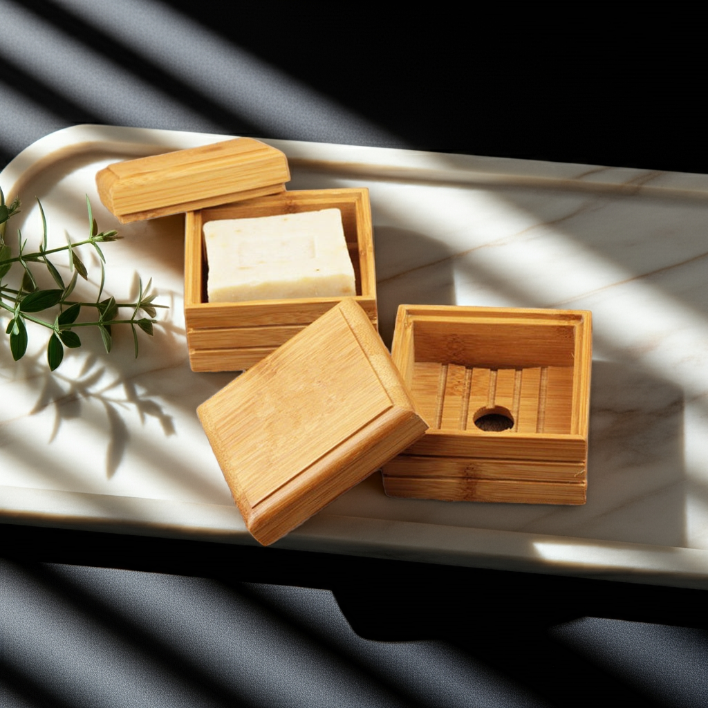 Bamboo Wood Soap Holder | Natural Lotus Soap Box