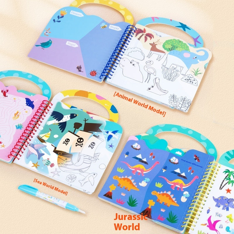 Arts And More Kids DIY Kits featuring colorful Water-Based Picture Book with animal and sea world designs